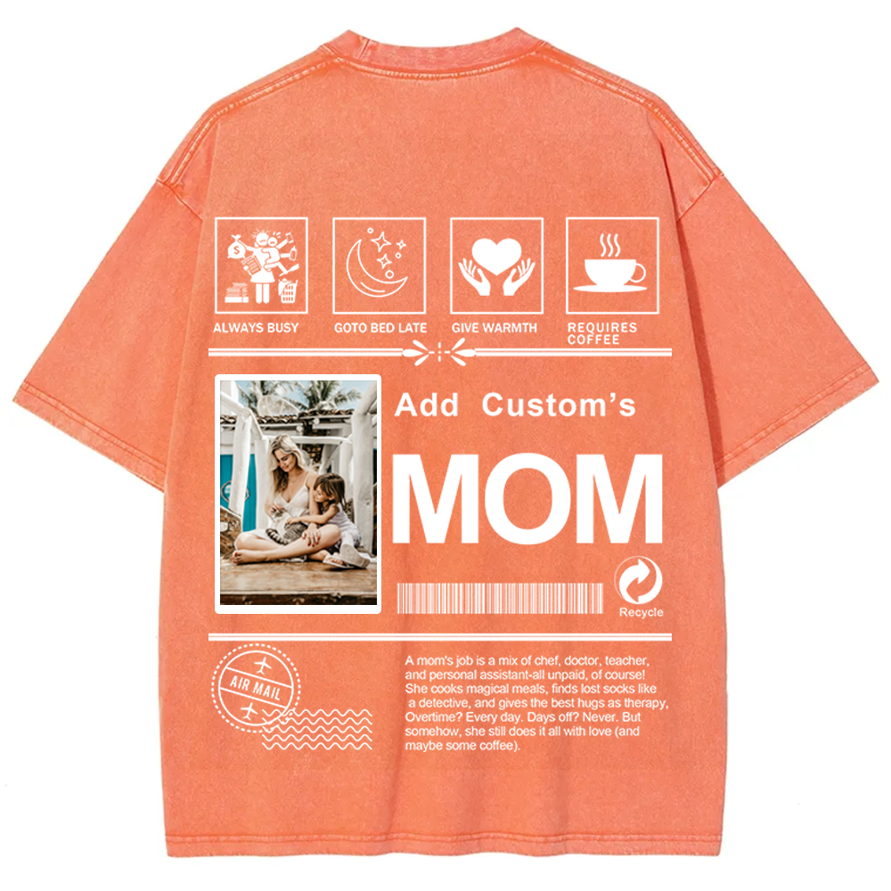 MOM Custom Unisex Fit Washed T-Shirt