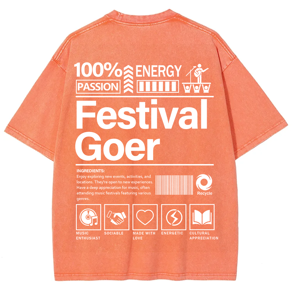 Festival Goer Unisex Fit Washed T-Shirt