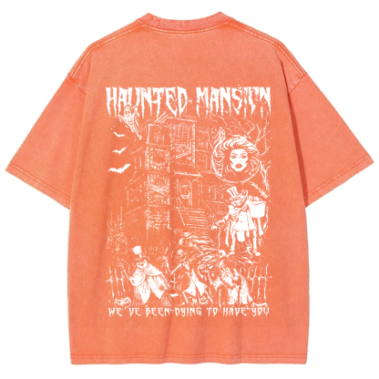 Unisex Vintage  Haunted Mansion Horror Movie t-Shirt