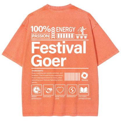 Festival Goer Unisex Fit Washed T-Shirt
