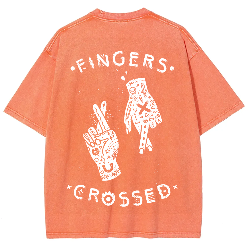 Unisex Vintage Fingers Crossed Music t-Shirt