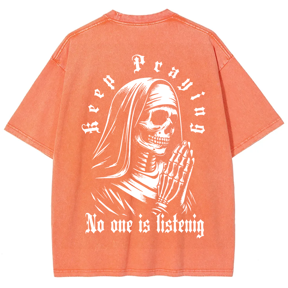 Unisex Vintage Satanic Skull Devil Nun t-Shirt