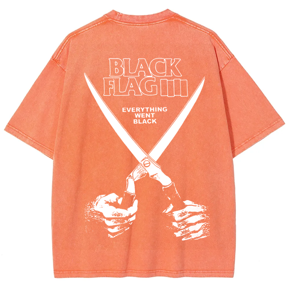 Unisex Vintage Black Flag Rock Band t-Shirt