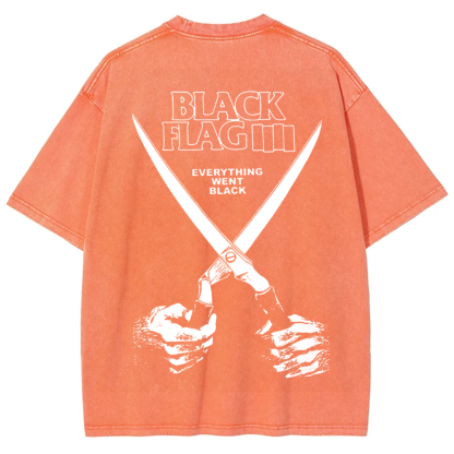 Unisex Vintage Black Flag Rock Band t-Shirt