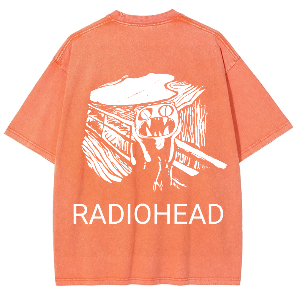 Unisex Vintage  Radiohead Band  t-Shirt
