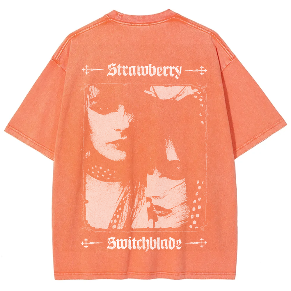 Unisex Vintage Strawberry Switchblade Band  t-Shirt