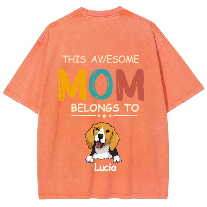This Awesome Mom/Dad Belongs To - Personalized Custom Unisex  T-shirt