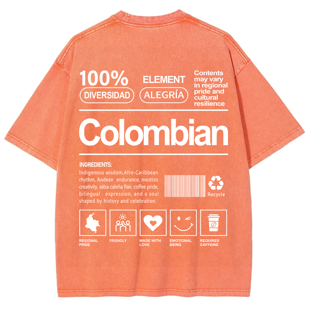 Colombian Unisex Fit  Washed T-Shirt
