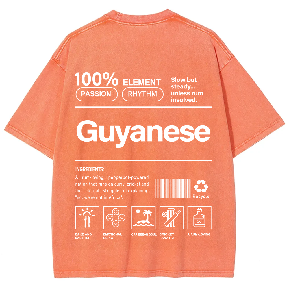Guyanese Unisex Fit  Washed T-Shirt