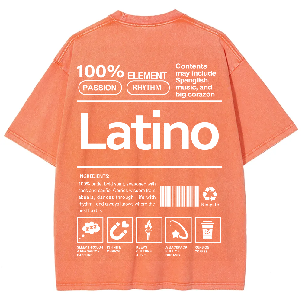 Latino Unisex Fit  Washed T-Shirt