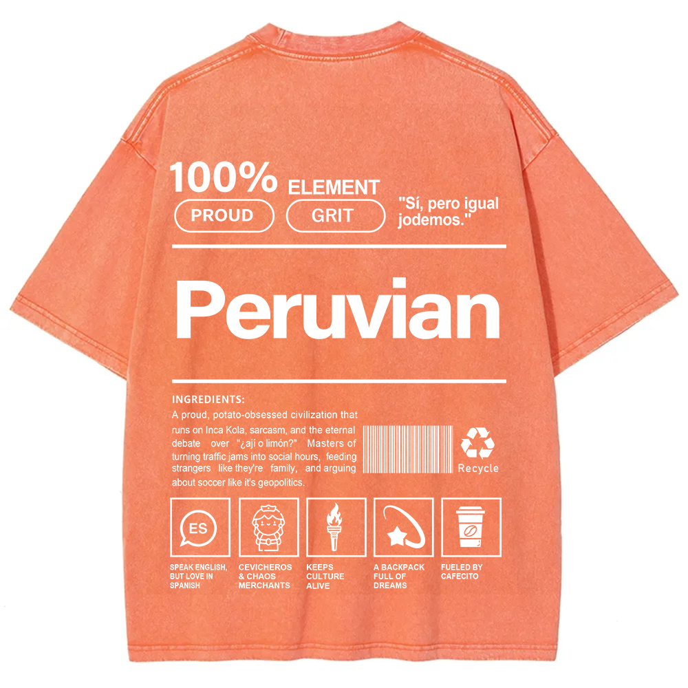 Peruvian Unisex Fit  Washed T-Shirt