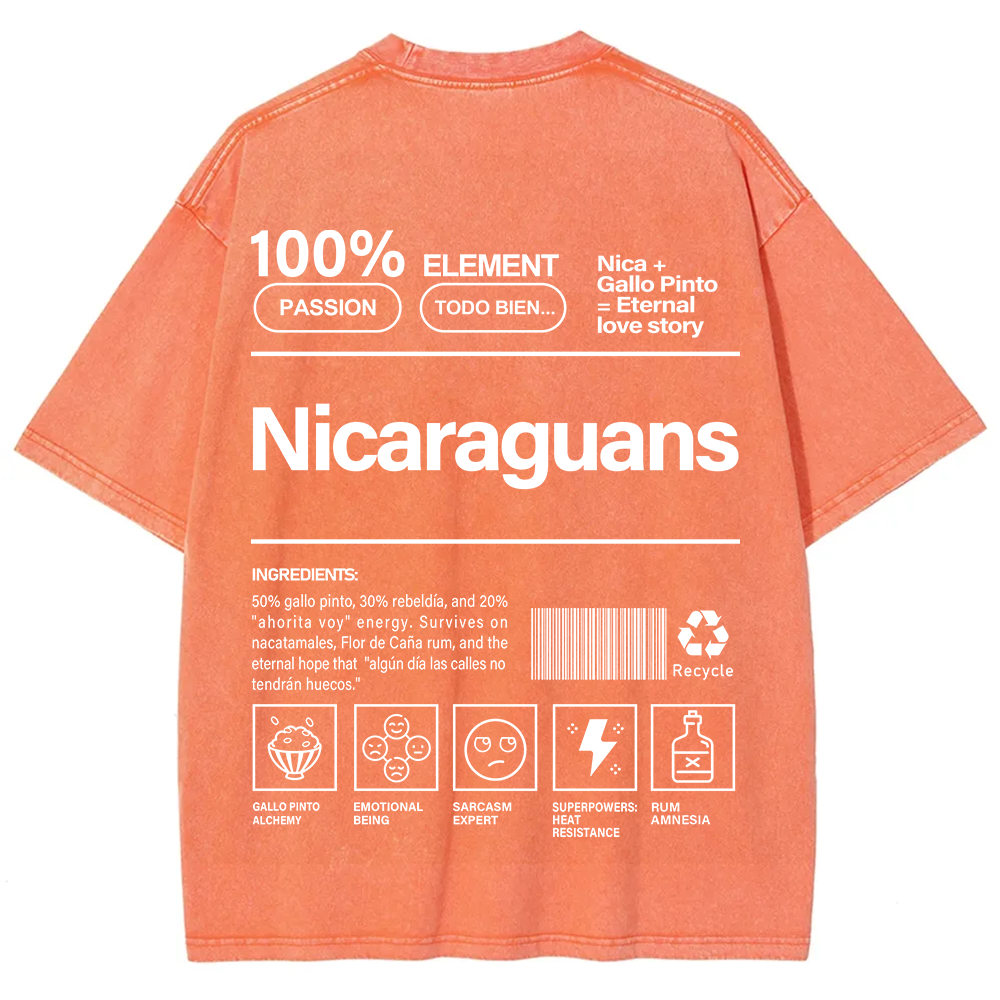 Nicaraguans Unisex Fit  Washed T-Shirt