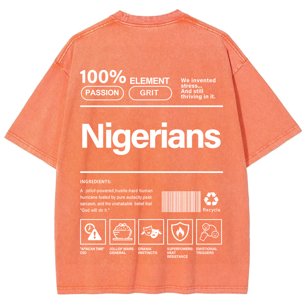 Nigerians Unisex Fit  Washed T-Shirt