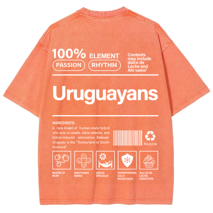 Uruguayans Unisex Fit  Washed T-Shirt
