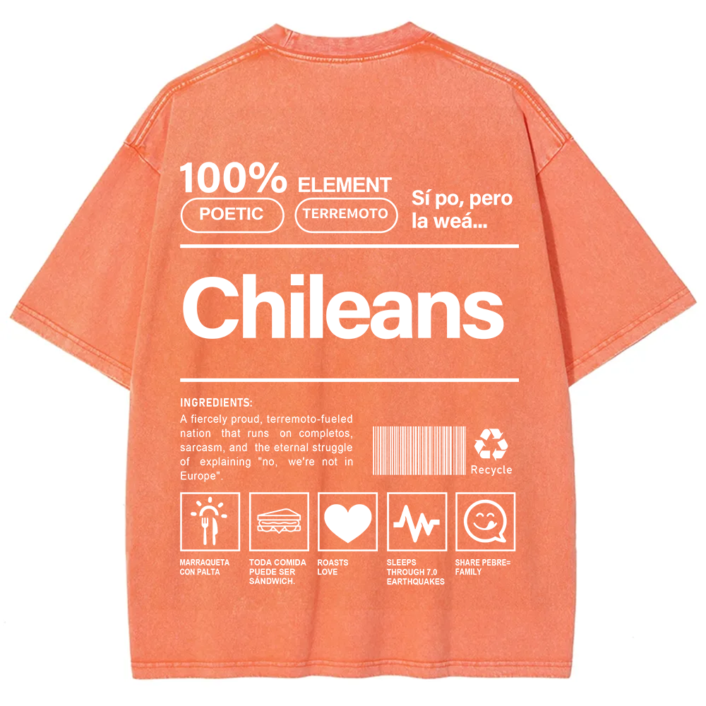 Chileans Unisex Fit  Washed T-Shirt