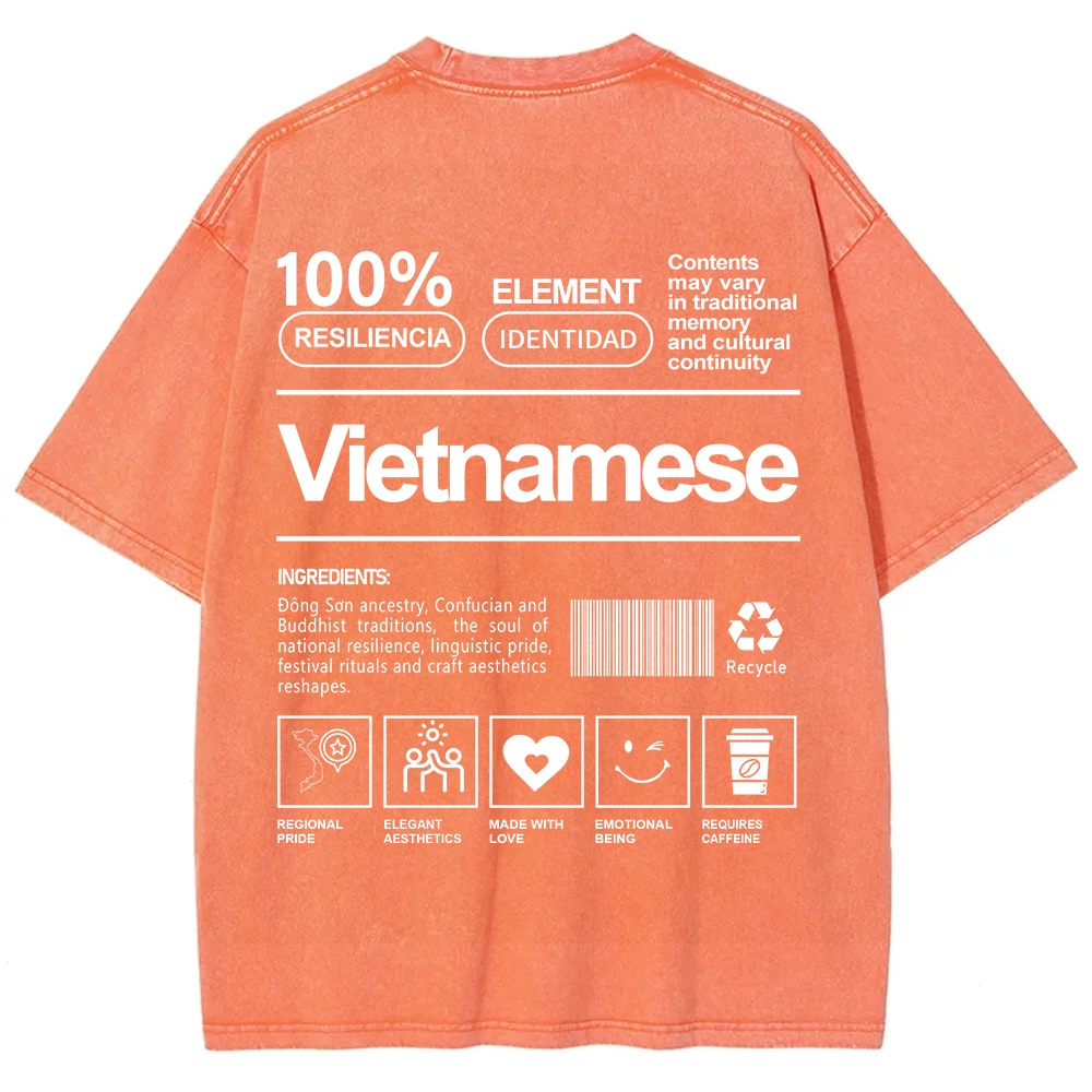 Vietnamese Unisex Fit  Washed T-Shirt