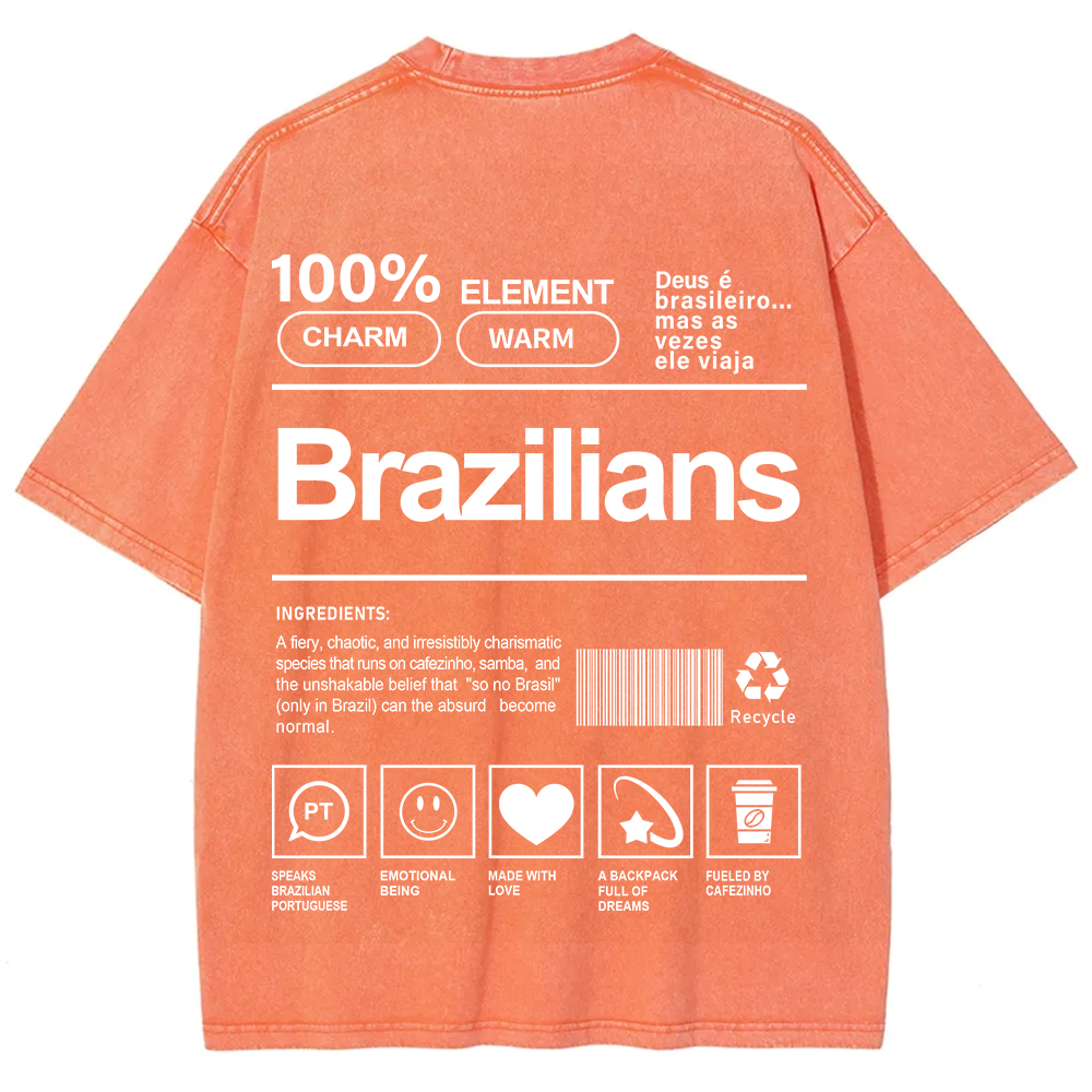Brazilians Unisex Fit  Washed T-Shirt