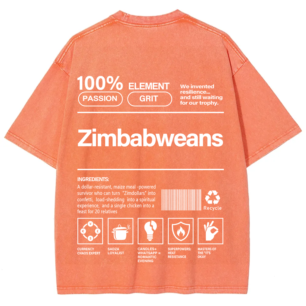 Zimbabweans Unisex Fit  Washed T-Shirt