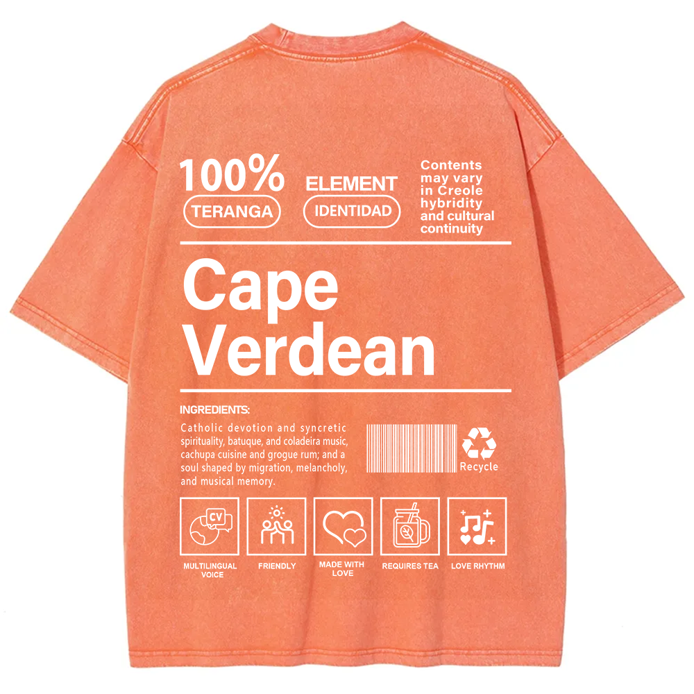 Cape Verdean Unisex Fit  Washed T-Shirt