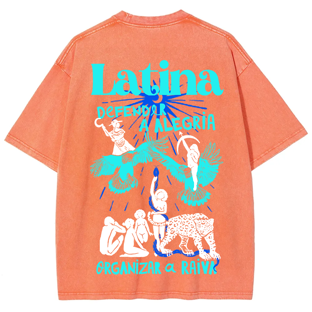Latina Unisex Fit  Washed T-Shirt