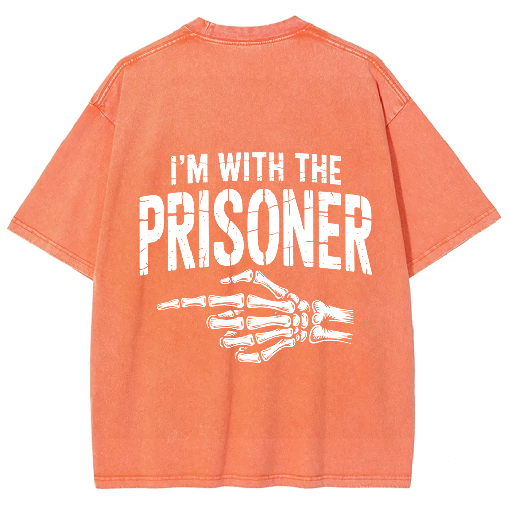 Unisex Vintage I'M With Prisoner Matching Couple Easy Halloween t-Shirt