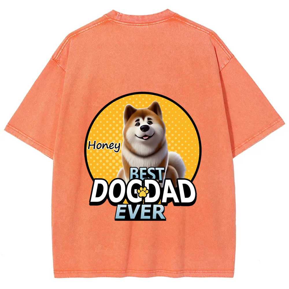 Best Dog Mom For Furry Kid - Personalized Custom Unisex Fit Washed T-Shirt wearishow