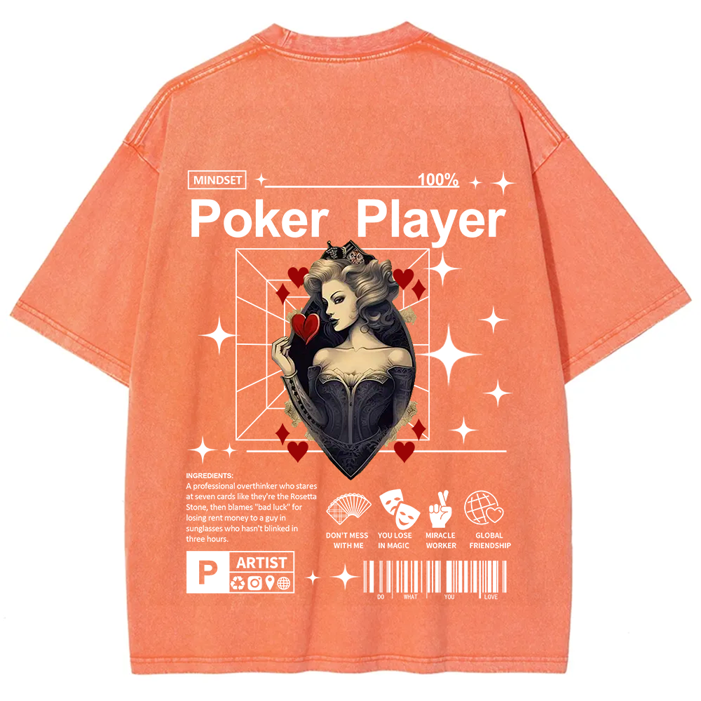 Poker Player Unisex Fit Washed T-Shirt