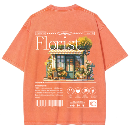 Florist Unisex Fit Washed T-Shirt