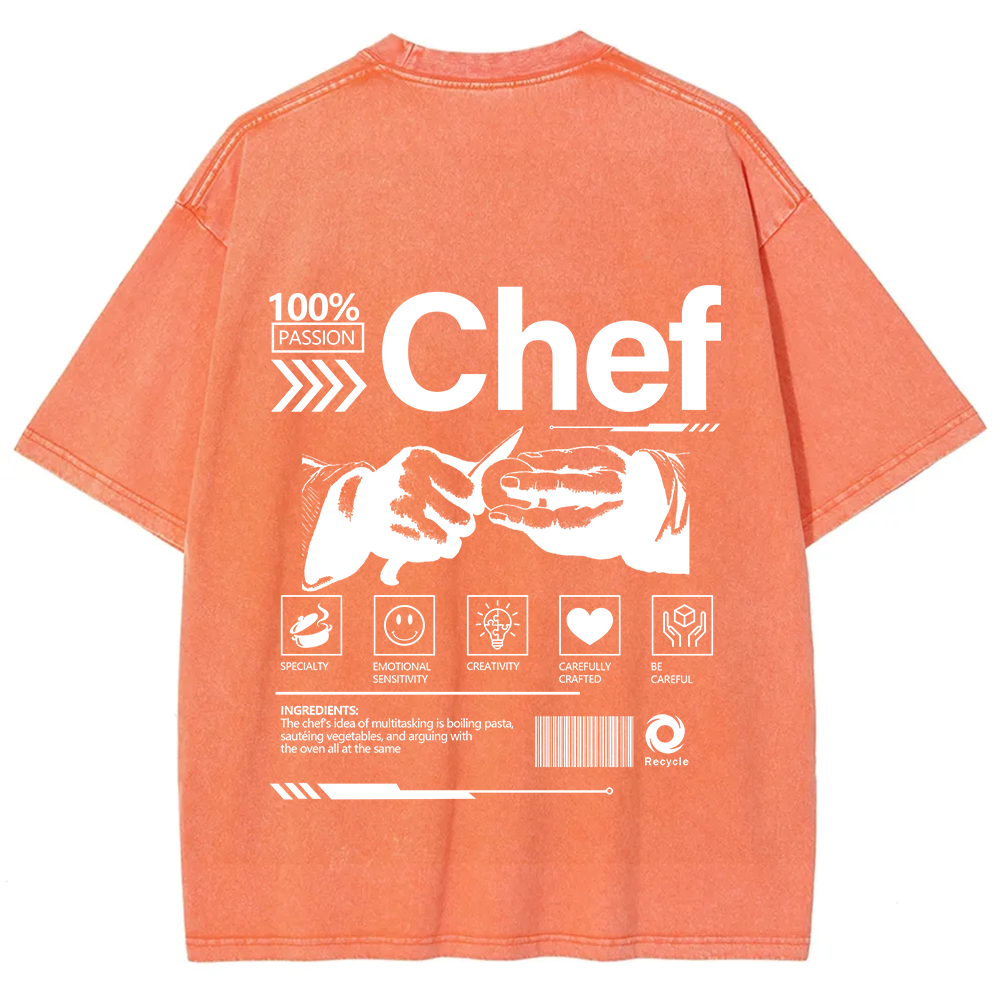 Chef Unisex Fit Washed T-Shirt
