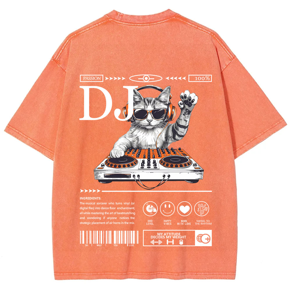 DJ Unisex Fit Washed T-Shirt