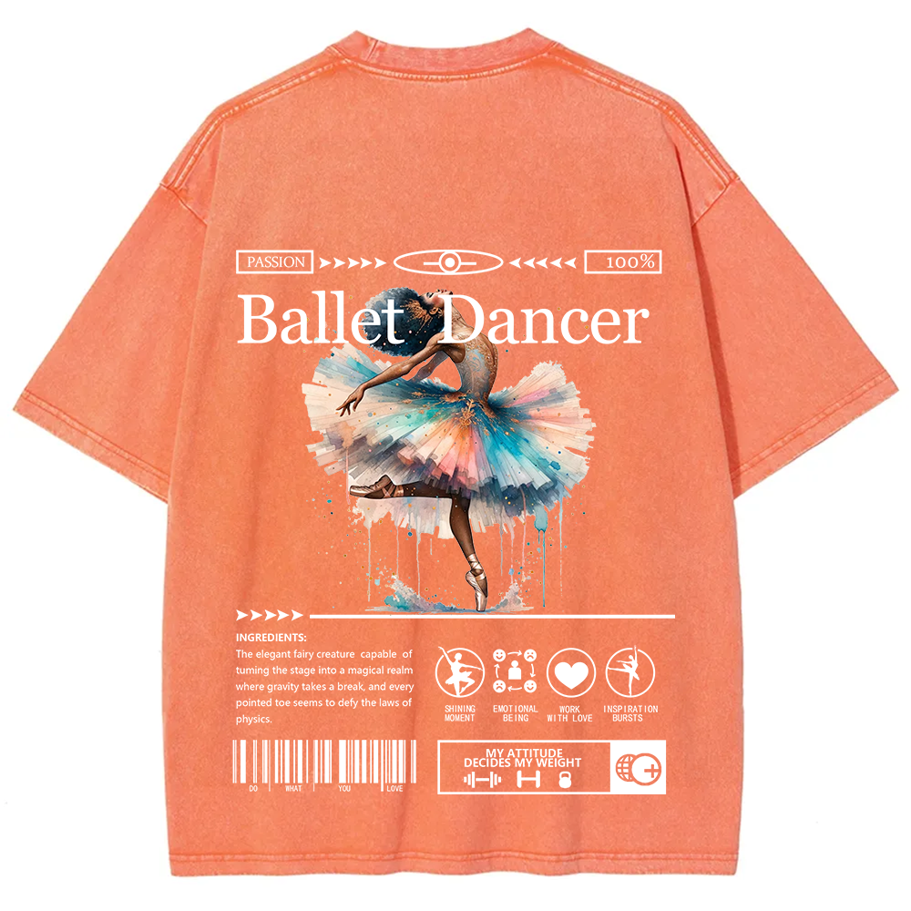 Ballet Dancer Unisex Fit Washed T-Shirt