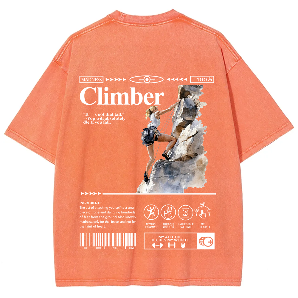 Climber Unisex Fit Washed T-Shirt