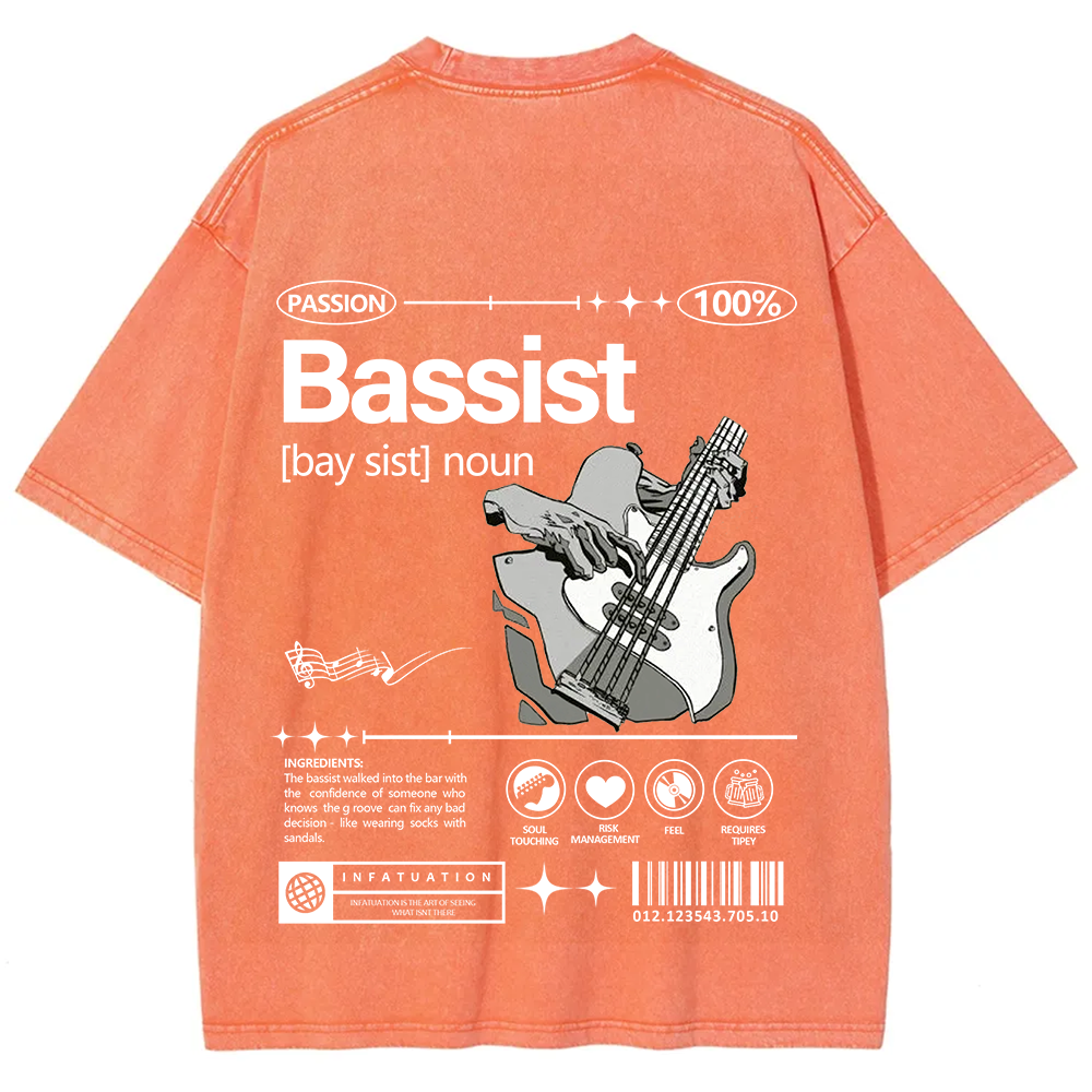 Bassist Unisex Fit Washed T-Shirt