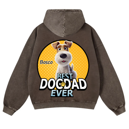 Best Dog Mom For Furry Kid - Personalized Custom Unisex Washed Hoodie wearishow