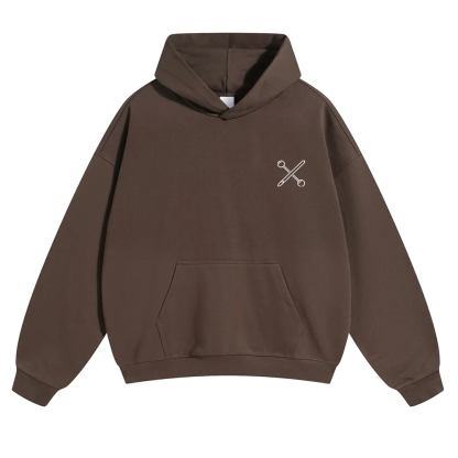 Body Piercer Casual Unisex Solid Color Hoodie wearishow