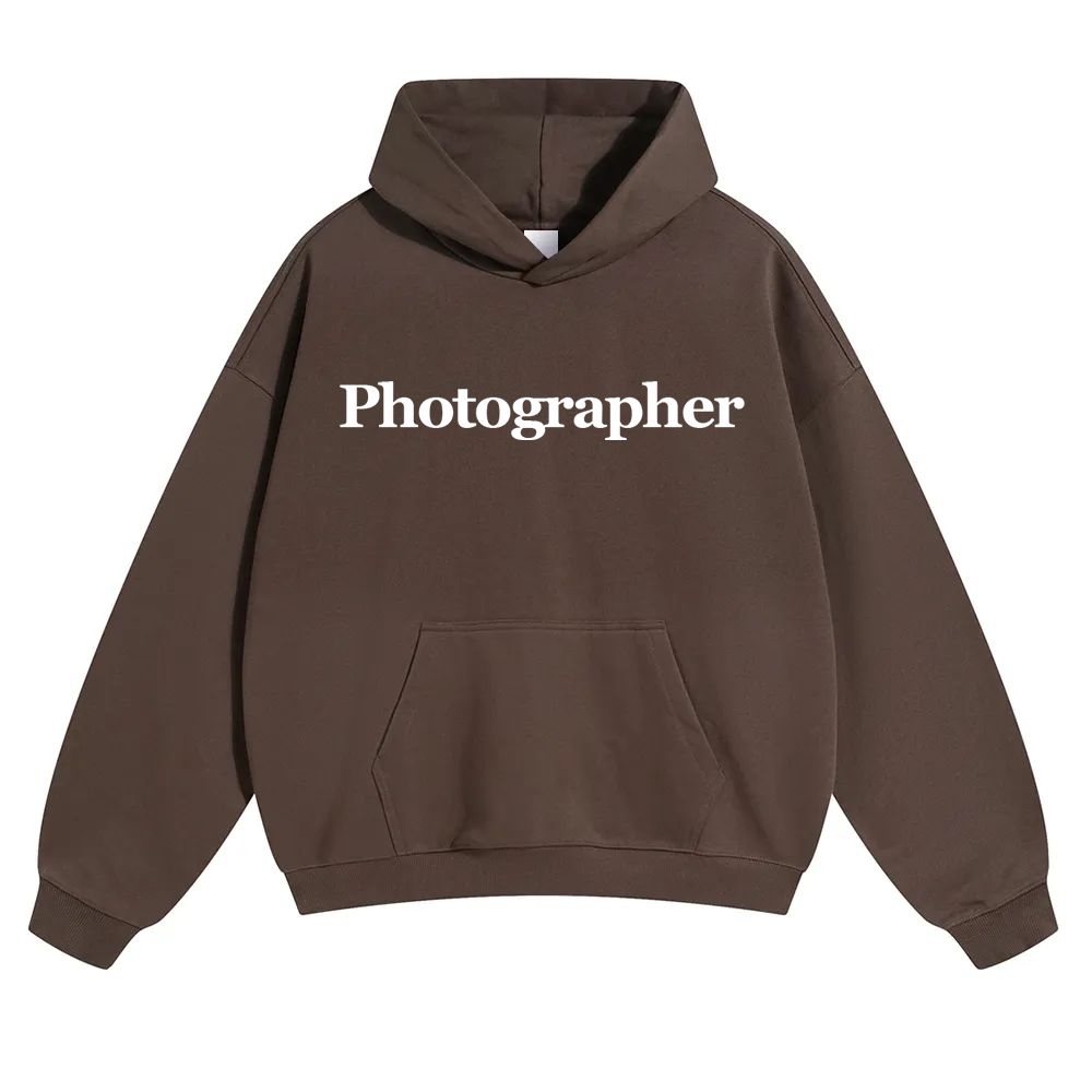 Photographer Unisex Solid Color Hoodie wearishow