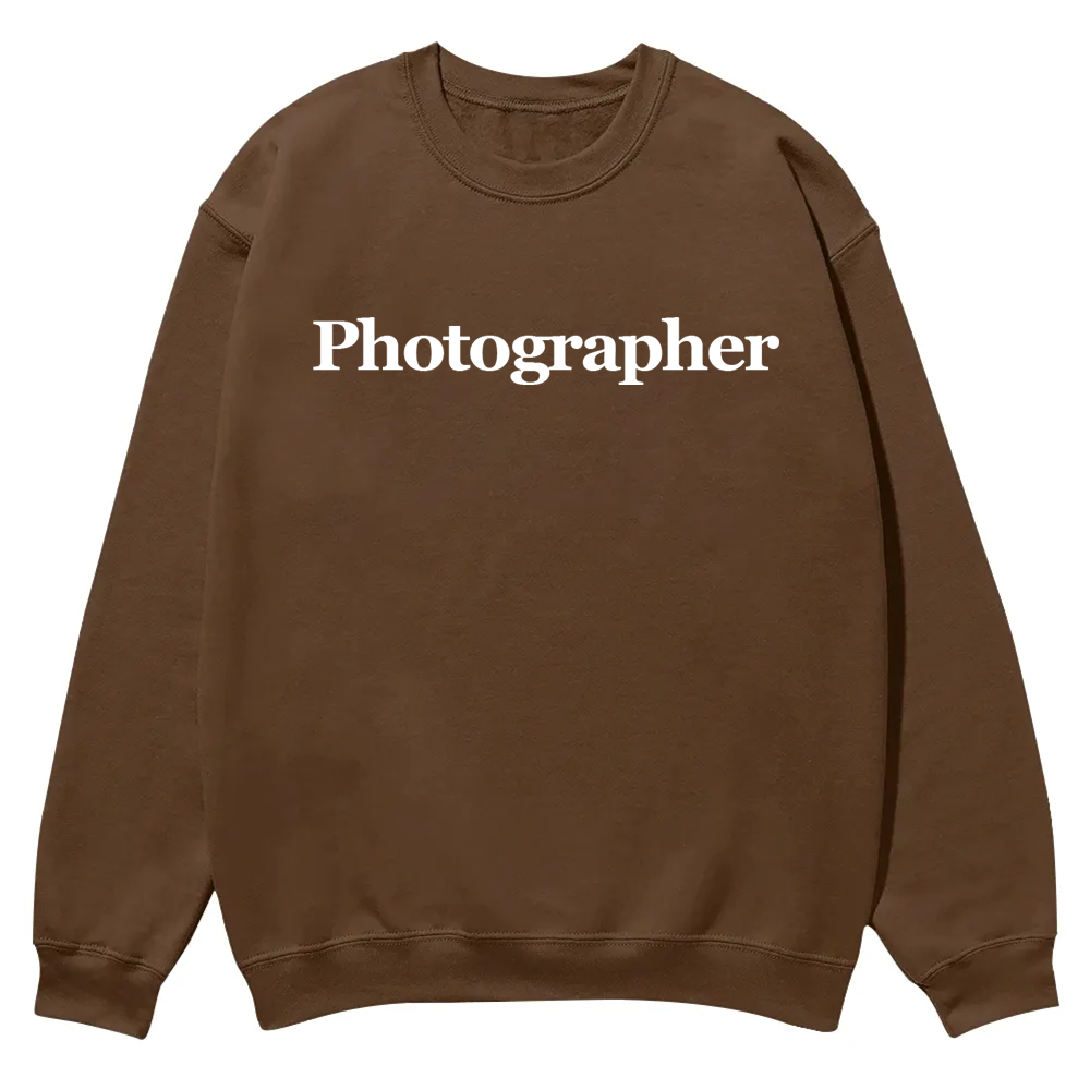 Photographer Casual Crewneck Sweatshirt wearishow