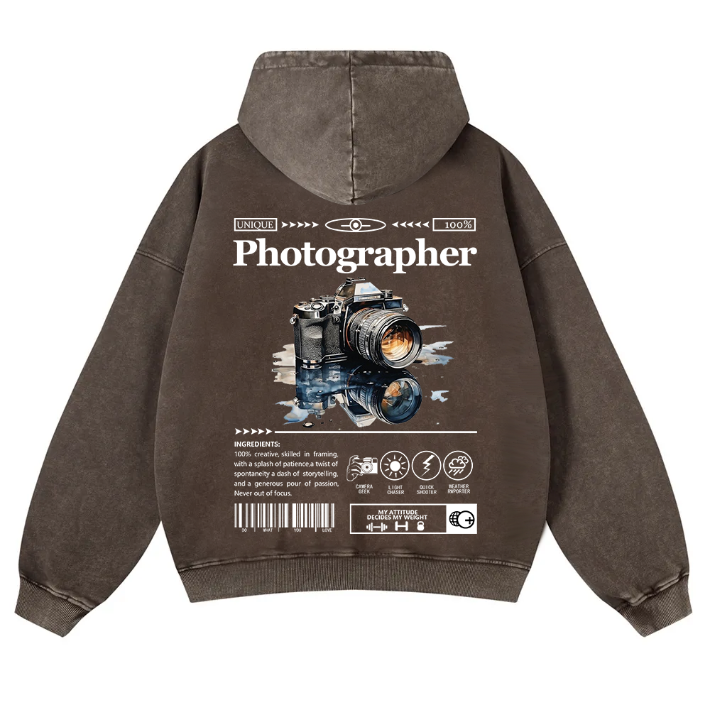 Photographer Washed Hoodie wearishow