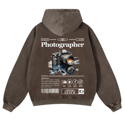 Photographer Washed Hoodie wearishow