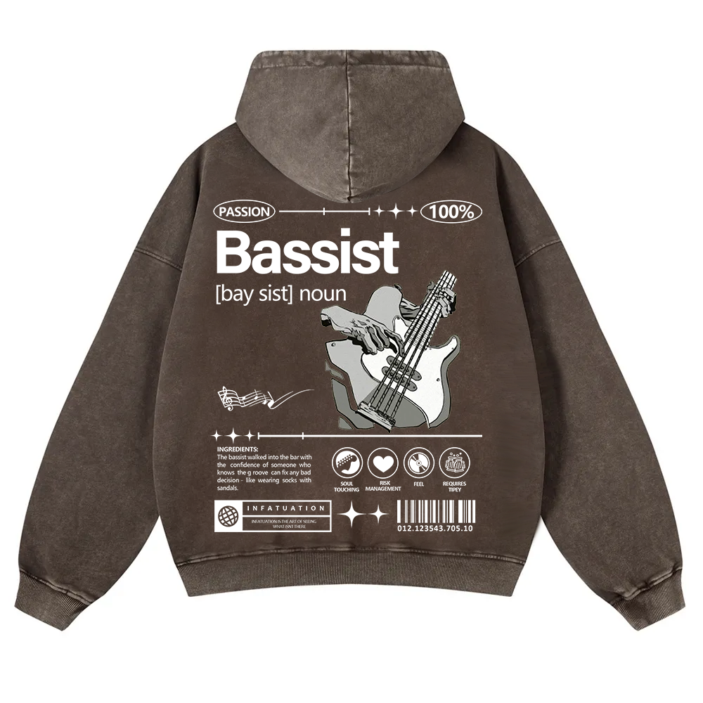 Bassist Washed Hoodie wearishow