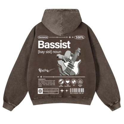 Bassist Washed Hoodie wearishow