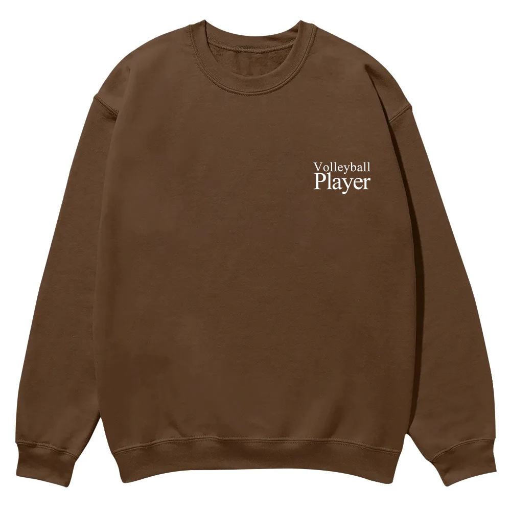 Volleyball Player Casual Crewneck Sweatshirt wearishow