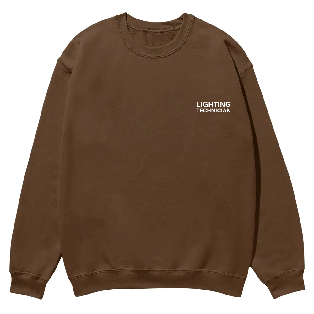 Lighting Technician Casual Crewneck Sweatshirt wearishow