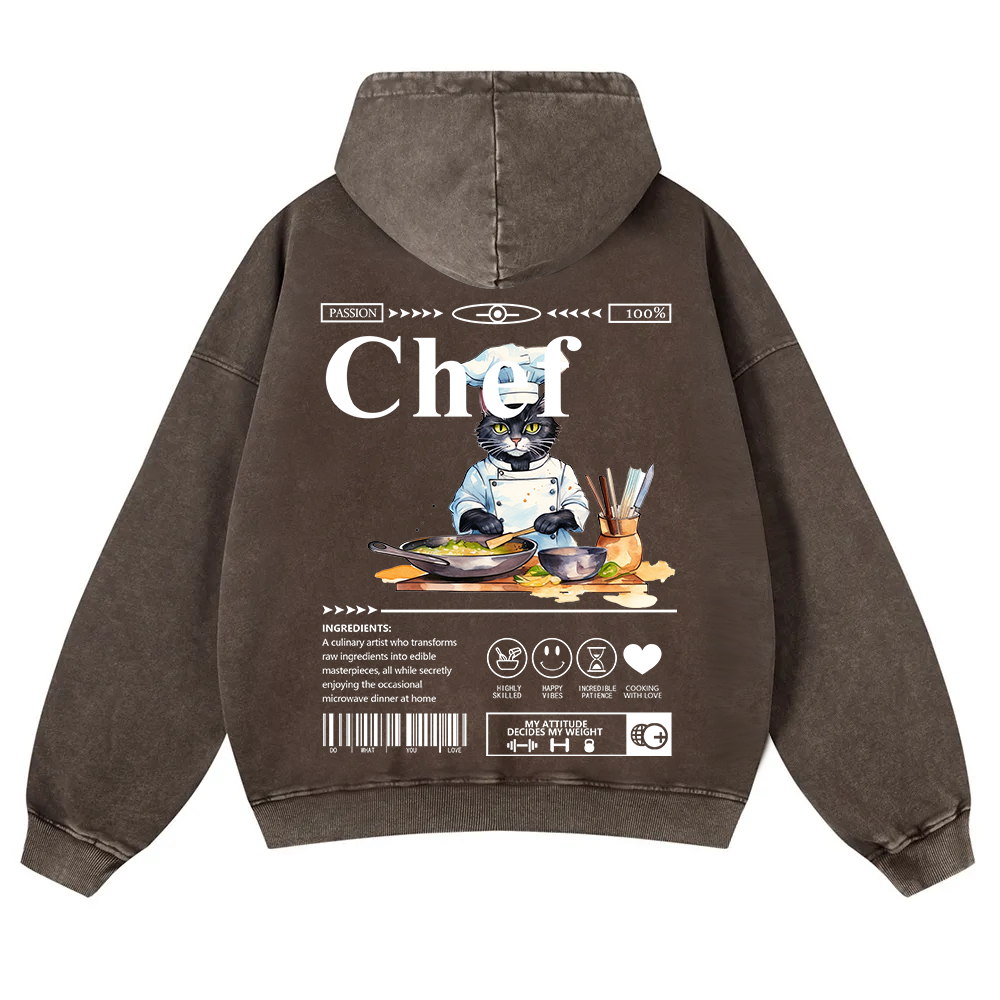 Chef Washed Hoodie wearishow