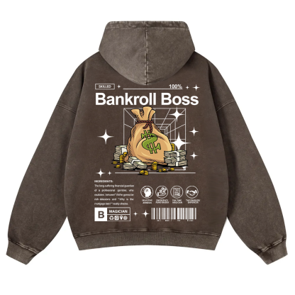 Bankroll Boss Washed Hoodie wearishow