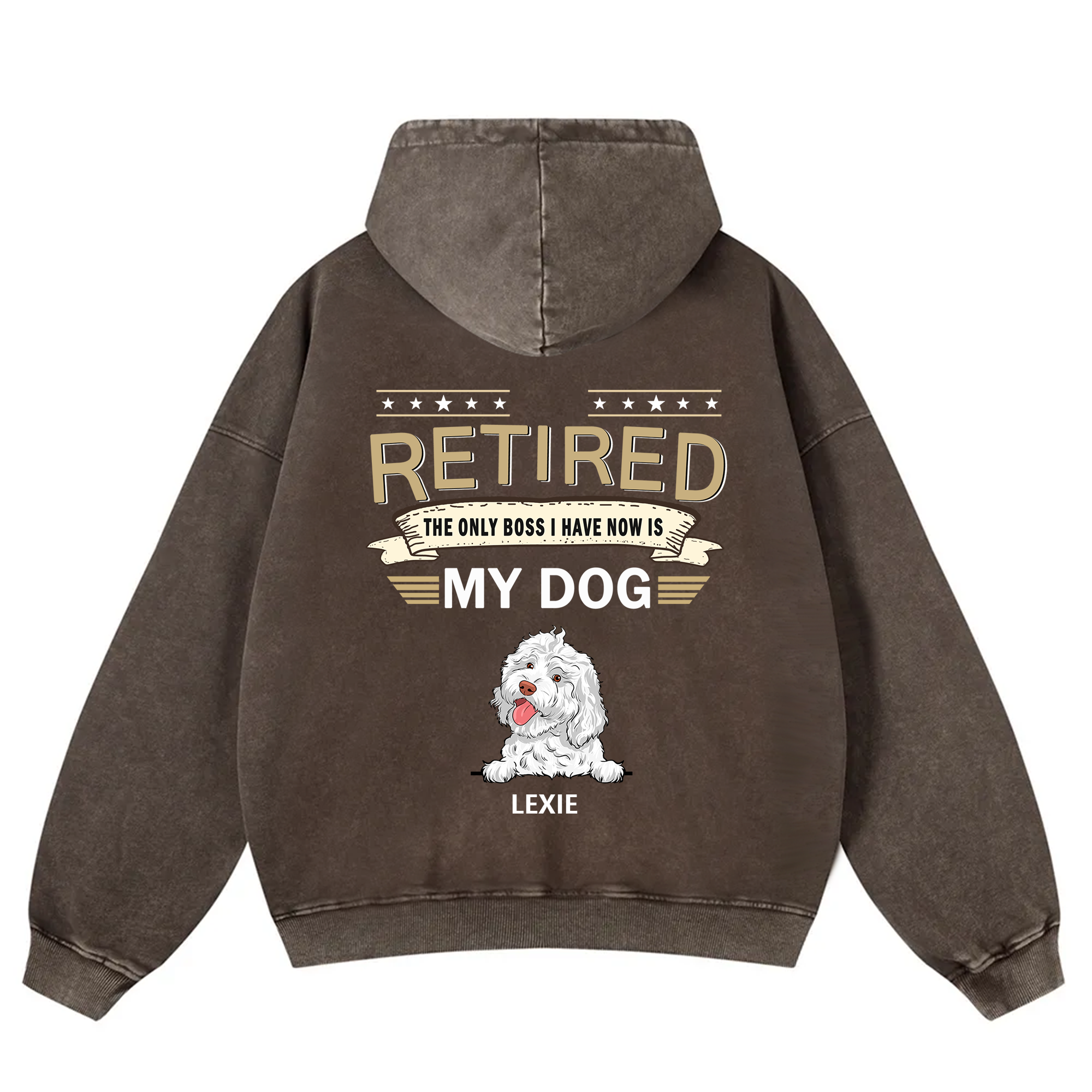 The Only Boss I Have - Personalized Custom Unisex Washed Hoodie