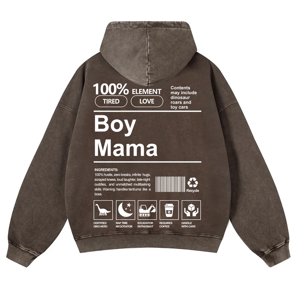 Boy Mama Washed Hoodie wearishow