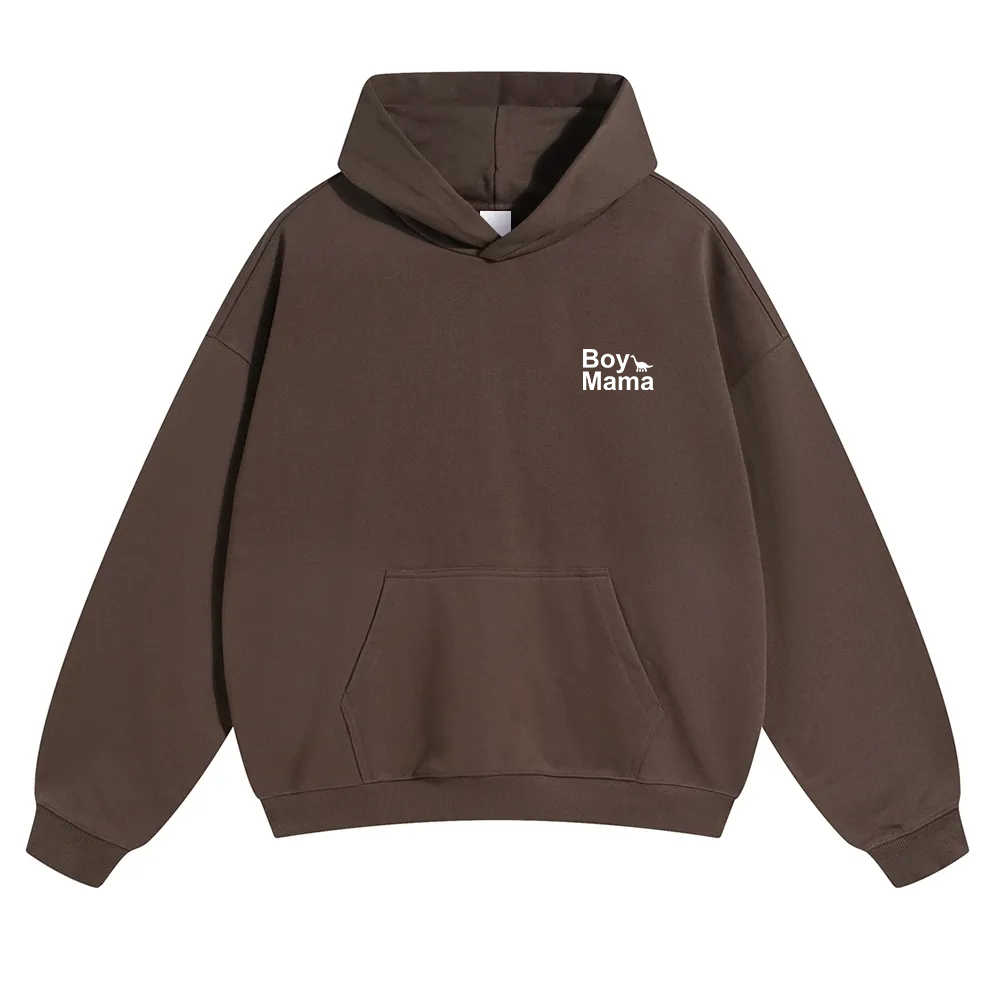 Boy Mama Unisex Solid Color Hoodie wearishow
