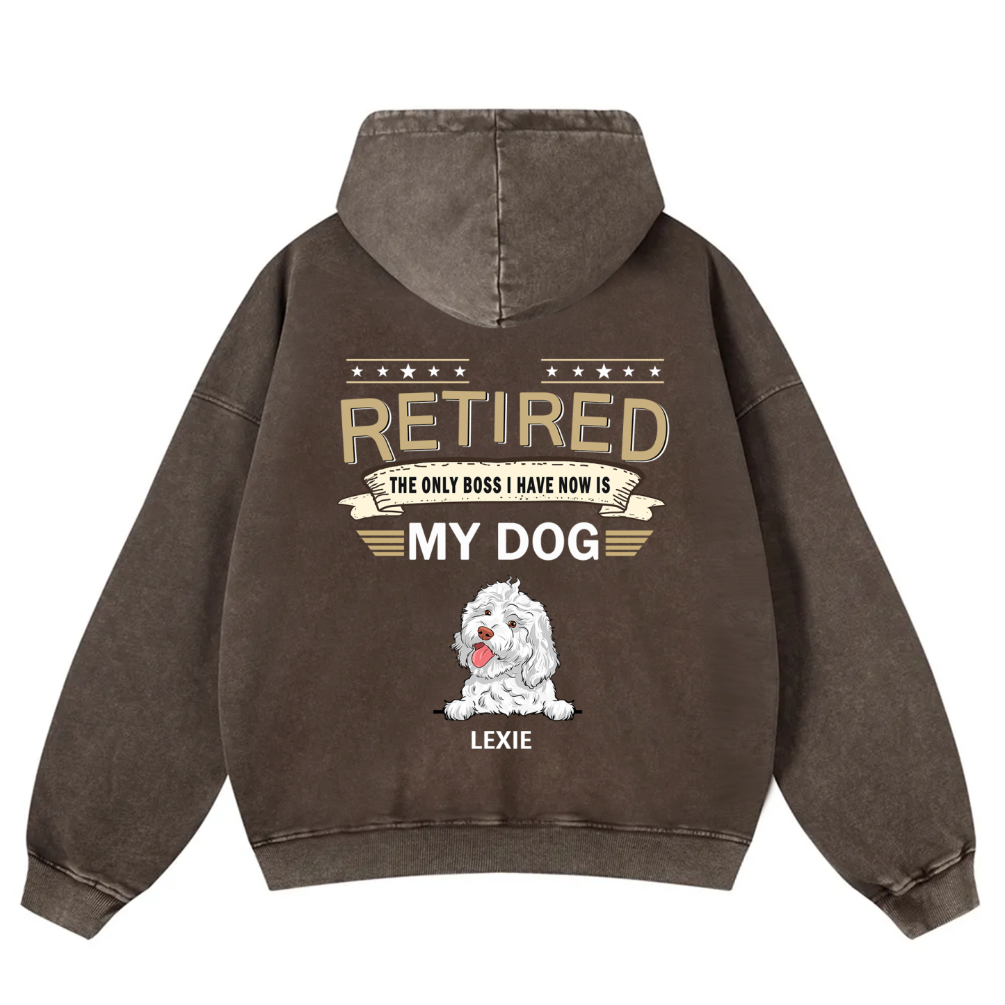 The Only Boss I Have - Personalized Custom Unisex Washed Hoodie