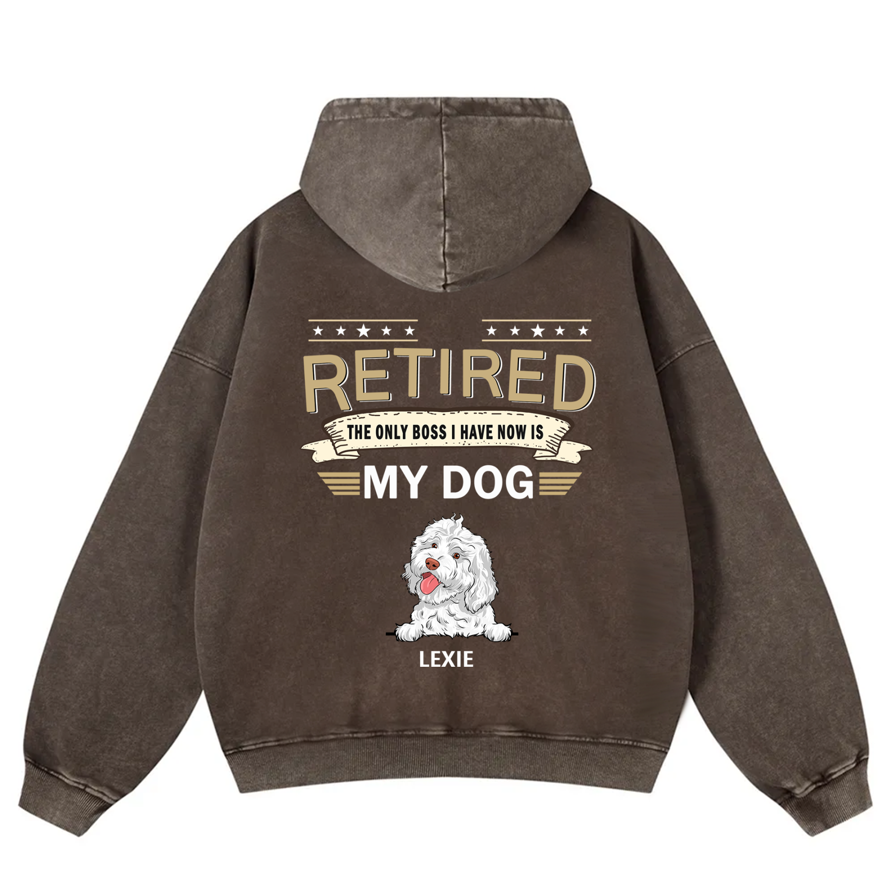 The Only Boss I Have - Personalized Custom Unisex Washed Hoodie